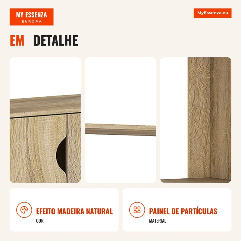 Estante 5 Níveis em S com Armário Duplo 60x23,8x179,2 cm Efeito Madeira