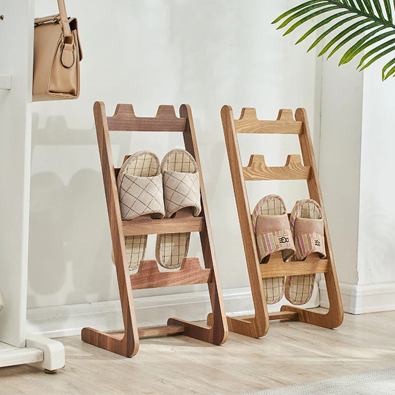 Modern Minimalist MDF Vertical Slipper Rack Space-Saving Storage Shelf 4-Tier For Entryway Living Room