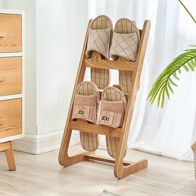 Modern Minimalist MDF Vertical Slipper Rack Space-Saving Storage Shelf 4-Tier For Entryway Living Room