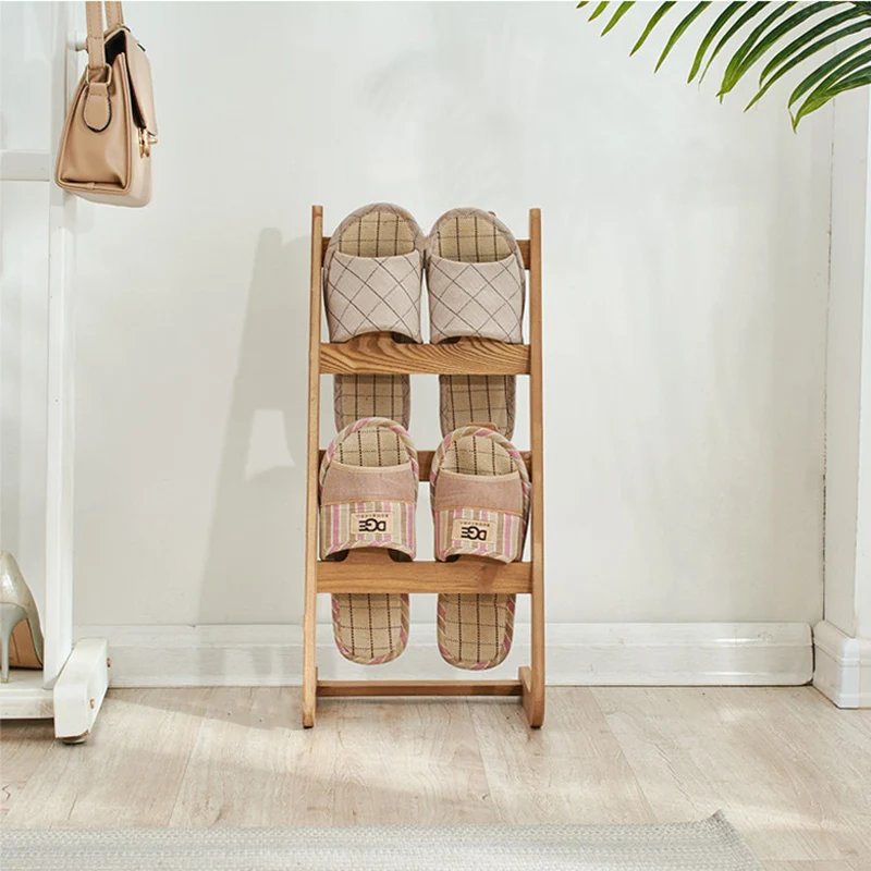 Modern Minimalist MDF Vertical Slipper Rack Space-Saving Storage Shelf 4-Tier For Entryway Living Room