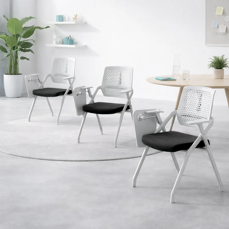 Modern Multi-Functional Space Saving Design Folding Office Chair - Rectangular Stackable Writing Board Desk Chair For Home Office