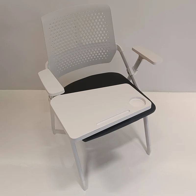 Modern Multi-Functional Space Saving Design Folding Office Chair - Rectangular Stackable Writing Board Desk Chair For Home Office