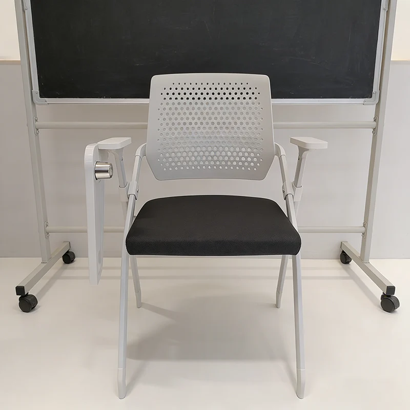 Modern Multi-Functional Space Saving Design Folding Office Chair - Rectangular Stackable Writing Board Desk Chair For Home Office