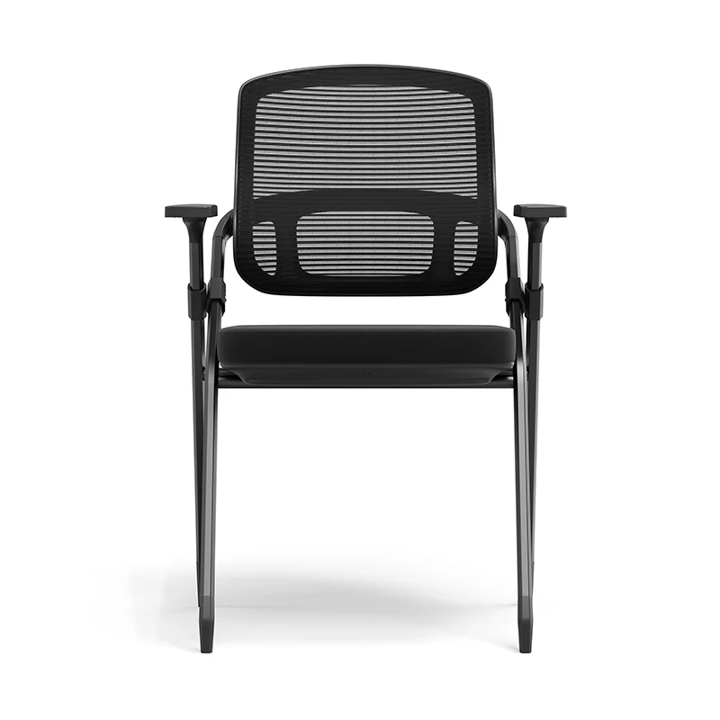 Modern Ergonomic Foldable Mesh Training Chair - Rectangular Stackable Conference Chair Space Saving Commercial Seating For Home Office