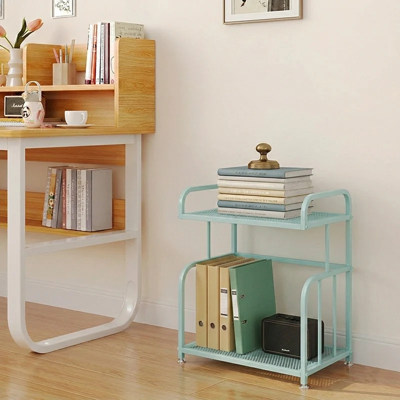 Modern Minimalist Trapezoid Iron Lightweight Storage Shelf 2/3-Layer For Home Office