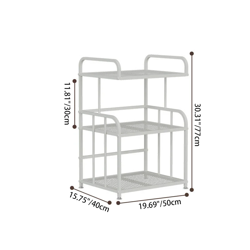 Modern Minimalist Trapezoid Iron Lightweight Storage Shelf 2/3-Layer For Home Office