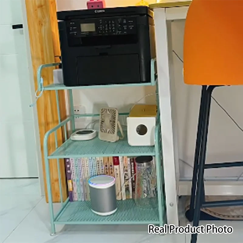 Modern Minimalist Trapezoid Iron Lightweight Storage Shelf 2/3-Layer For Home Office
